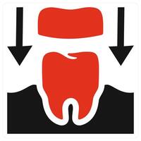 Tooth Capping icon concept in red color vector