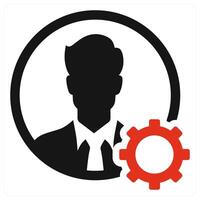 User Preferences icon concept in red color vector