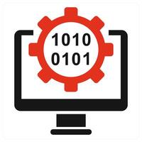 Software Development concept in red color vector