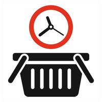 Shopping Time icon concept in red color vector