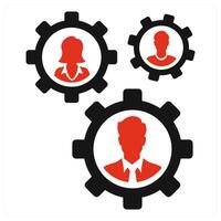 Team icon concept in red color vector