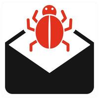 Spam icon concept in red color vector