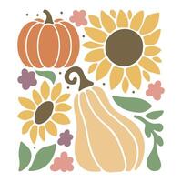 Soft Fall Shirt with Warm Autumn Colors vector