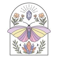 Elegant Boho Shirt with Sublimated Butterfly Print vector