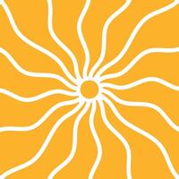 Groovy Sun design vector