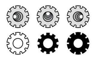 Gear and Circular Arrows Representing Ongoing Workflow Optimization and Automation in Technological vector