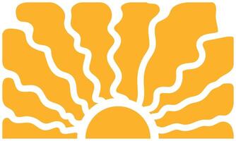 Sunrise over the horizon, radiating warmth and lightl vector