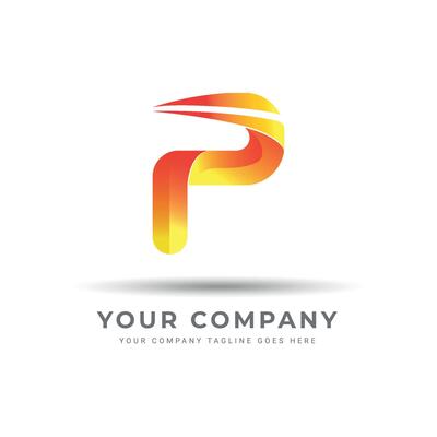 P LOGO DESIGN, P LETTER DESIGN. P COMPANY LOGO. P BUSINESS LOGO, ICON DESIGN.