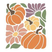 Halloween Vibes Shirt with Retro Autumn Graphics vector