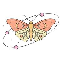 Sublimation Tee Featuring Boho Butterfly and Moth vector