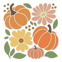 Sublimated Retro Tee with Happy Fall Season vector