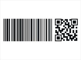 Barcode icon and QR code for smartphone, Apps. Barcode, QR code Sticker, Customers QR code, Simple Fake Barcode for Product. The symbol for scanning encrypted information. vector