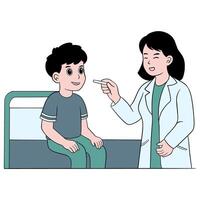 Doctor and patient Illustration Cartoon Art vector
