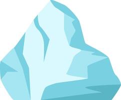 Large iceberg floating with cracks on its surface, potentially indicating melting or instability due to climate change or other environmental factors, isolated on white vector