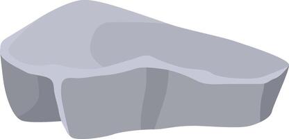 Gray cartoon rock floating in the air with light coming from above, simple and minimalist design, perfect for educational and nature related projects vector
