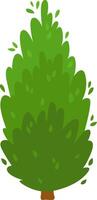 Lush green bush featuring small leaves in a playful cartoon style, adding a vibrant and whimsical touch perfect for enhancing various design projects and illustrations vector