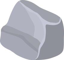 Gray rock with irregular shape forming a solid structure, geological element for nature and construction projects, resistant and durable material vector