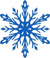 Geometric and elegant blue snowflake featuring intricate details, capturing the essence of winter holidays, chilly temperatures, and festive Christmas decorations vector