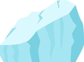 Large piece of melting ice, featuring cracks across its surface, isolated against a white background, highlighting pressing issues of global warming and climate change vector