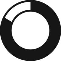 Loading bar indicating twenty five percent progress, featuring a minimalist black and white design. Simple icon representing an ongoing download, perfect for digital and online contexts vector