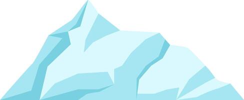 Iceberg emerging from the water with sharp edges, representing global warming and environmental issues, perfect for projects related to climate change and its impact on the planet vector