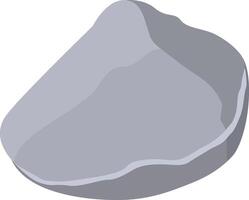 Mineral rock with irregular shape forming a small mountain with shades of gray, ideal for representing concepts related to geology, mining, nature, and construction vector