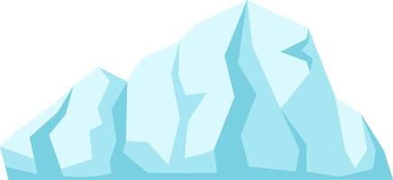 Iceberg floating in the Arctic Ocean, melting due to global warming, represents the environmental threat of climate change and poses risks for ships navigating the icy waters vector