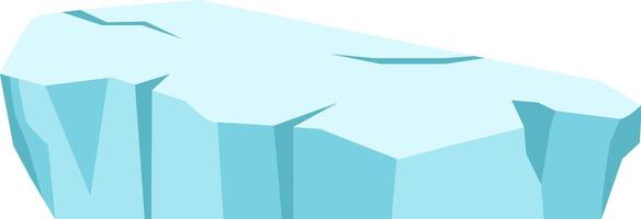 Iceberg floating on arctic waters, featuring deep cracks across its surface, symbolizes the pressing issues of global warming and climate change affecting the planet's fragile ecosystems vector