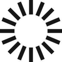 Black rectangles rotating in a circle create a visual representation of a loading or buffering process, symbolizing ongoing activity and progress vector
