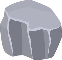 Cartoon illustration featuring a gray rock with a flat top surface, perfect for enhancing educational materials, nature documentaries, or enriching game environments vector