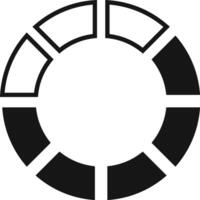 Circular chart is divided into sections, symbolizing data analysis, statistics, and information visualization for business presentations and reports vector