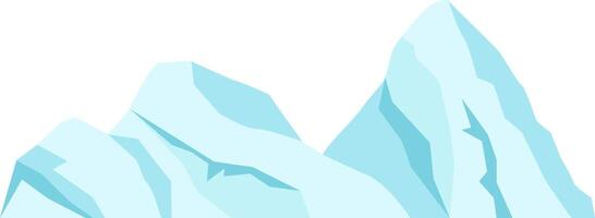 Minimalist illustration featuring a stylized icy mountain range, evoking a sense of tranquility and adventure in a pristine arctic environment vector