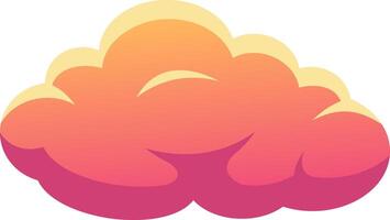 Cartoon cloud floating gracefully in a clear blue sky, creating a dreamy atmosphere with vibrant colors and a soft, rounded shape that evokes feelings of joy and imagination vector