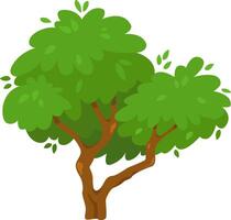 Stylized green tree illustration vector