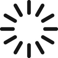 Simple black loading circle icon rotating and indicating a buffering or downloading process, set against a clean white background, representing progress and activity in digital environments vector