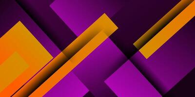 Abstract overlapping square 3D background with gradient purple and orange color design. Trendy pattern with shadow. Eps10 vector