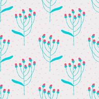 Hand drawn flowers, seamless abstract pattern with floral for fabric, textiles, clothing, wrapping paper, cover, banner, home decor, abstract background vector