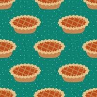 Apple pie pattern background. Sweet and tasty baked fruit pie from apples seamless pattern for fabric, textiles, clothing, wrapping paper, cover, banner, home decor, abstract background vector