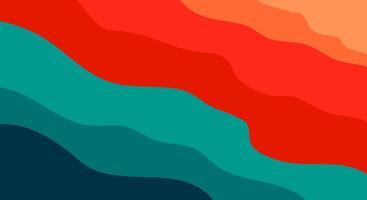 minimal abstract wavy background with flat red and blue colors. vector