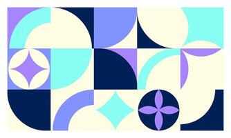 modern abstract background with geometric shapes in purple, teal, cream grid-style composition. vector