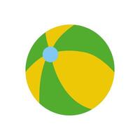 Colorful beach ball on a sunny day near the shoreline, perfect for summer fun and playful activities vector