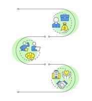 Business icons illustrating teamwork and finance vector