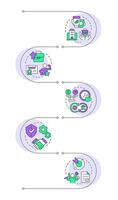 Infographic on business growth steps vector