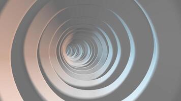 3D Silver circle Tunnel loop animation video