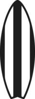 Minimalist Surfboard Silhouette with Bold Stripes vector