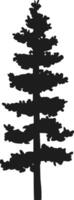 Silhouette of Tall Pine Tree - Evergreen Forest Graphic for Nature and Outdoor Themes vector