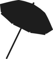 Simple Beach Umbrella Silhouette for Summer and Vacation Projects vector