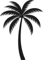 An Elegant Palm Tree Silhouette for Tropical and Summer Design Projects vector