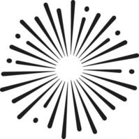 Firework Burst Silhouette - Independence Day USA Celebration Element vector
