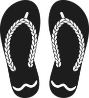 Flip Flops Silhouette for Summer, Beach, and Vacation Designs vector